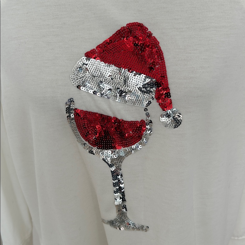 Philosophy Santa Hat/Wine Sweatshirt - Picture 2 of 7